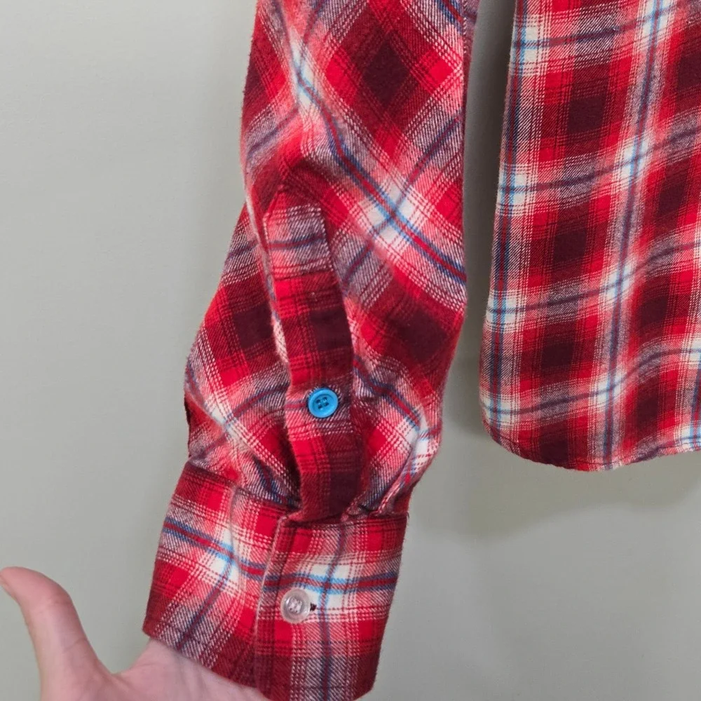 LRG Lifted Research Group Flannel Shirt Shacket 3XL Red Buffalo Plaid Streetwear